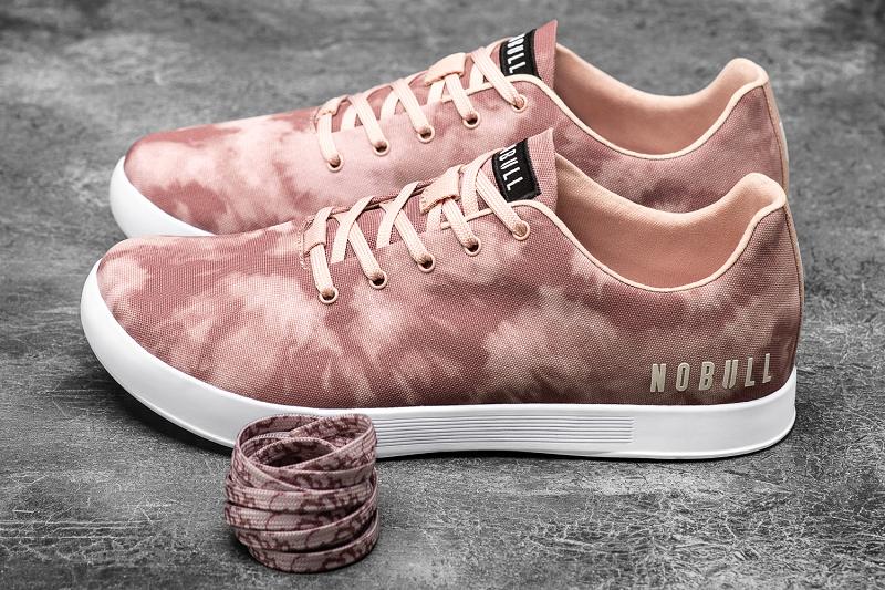 Rose Nobull Dusty Rose Tie-Dye Canvas Men's Trainers | CA O1445K